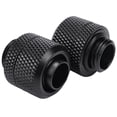 thumbnail image 3 of Dracaena 2 pack G1/4" thread to 3/8" ID, 1/2" OD Compression Fitting for Soft Tubing, Soft Tube Connectors for Computer Water Cooling System, Black, 3 of 11
