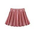 thumbnail image 5 of renvena Girls Shiny Metallic Pleated Flared Elastic Waist A-line Mini Skater Skort Dance Skirt, 5 of 7
