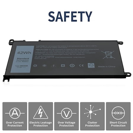WDXOR WDX0R Battery for Inspiron 13 5378 7368 14 5567 7460 15 5568 5578 3CRH3