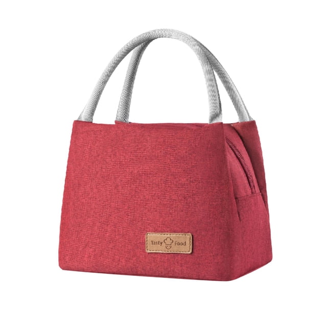 Bolsa térmica para lonchera, bolsa bento para comida, bolso portátil a prueba de fugas, aislante Rojo