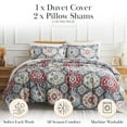 thumbnail image 2 of Southshore Fine Living Vilano Oversized Duvet Cover Set, Multi-Colored Duvet Cover, King/California King - Ultra-Soft Microfiber Bedding Set with Zipper Closure - 1 Duvet, 2 Shams, 2 of 9