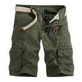 thumbnail image 5 of YLSDY Men's Straight Military Tactical Shorts Baggy Bermuda Shorts with Multi Pockets Loose Fit Work Shorts Summer Cargo Shorts Green 31, 5 of 6