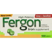Fergon High Potency Iron Supplement Tablets - 100 Count