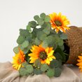thumbnail image 4 of Eucalyptus Money Leaf Artificial Flowers Imitation Plants Green Stems Tree Cloth Plastic Feathers For Vase, 4 of 5