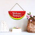 thumbnail image 4 of Eveokoki Welcome Summer Door Sign,11x5.6 Inch Farmhouse Watermelon Summer Decor Sign Welcome Summer Hanging Sign for Home Wall Front Door Kitchen Office Decorations, 4 of 5