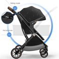 thumbnail image 4 of 3 in 1 Two-way lightweight folding four-wheeled Baby Stroller Luxury Can Sit Can Lie Baby carriage Shock absorption Baby Cart ShopWise Round, 4 of 18