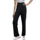 thumbnail image 1 of Gibobby Pantalones mujer frío Pantalones elásticos de color sólido de cintura alta Pantalones de trapeador sueltos casuales(Negro,XG), 1 of 5