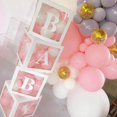 Transparent Letter Baby Shower Box Birthday Wedding Custom Name Balloon