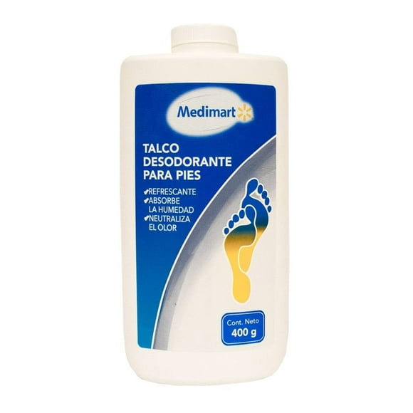 Talco desodorante Medimart para pies 400 g