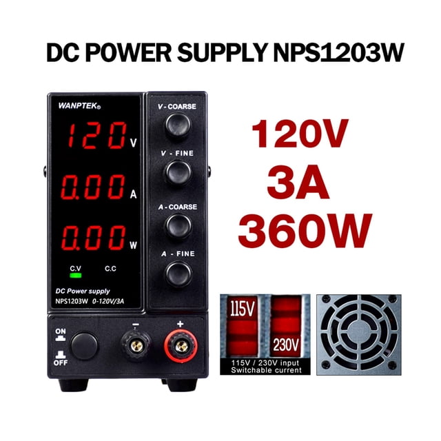 Alimentation Électrique DC de Laboratoire Alimentation de Commutation Réglable Source de Banc Variable Convertisseur de Tension 30V 10A, Excellente Compatibilité