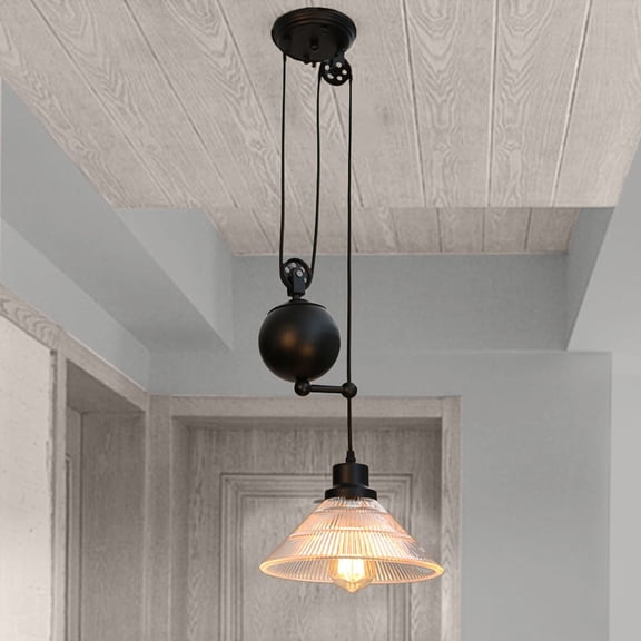 Warehouse of Tiffany Rinchix 1-Light Glass Shaded Pendant Edison