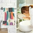thumbnail image 7 of Yayeee 2 Pack Hand Towels for Bathroom 100% Cotton 16" x 28" Soft Absorbent Kitchen Towel, Beige Abstract, 7 of 7