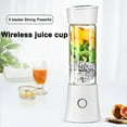 thumbnail image 3 of Portable juice blender, milkshake, fruit and vegetable juice, blender, 480ml, mini USB blender for smoothies, 100 watts, white, 3 of 4