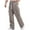 Coffee, variant on Mens 2025 Trendy High Waisted Cargo Pants Wide Leg Baggy Jogger Style with Pockets Coffee 3XL