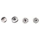 thumbnail image 1 of Minnieouse 100 piezas Botón a presión Chaqueta Abrigo Pantalones Jeans Diseño simple Botón de presión Kit surtido Sujetador DIY Ropa, zapatos y accesorios Miscelánea Plata 6 mm, 1 of 6
