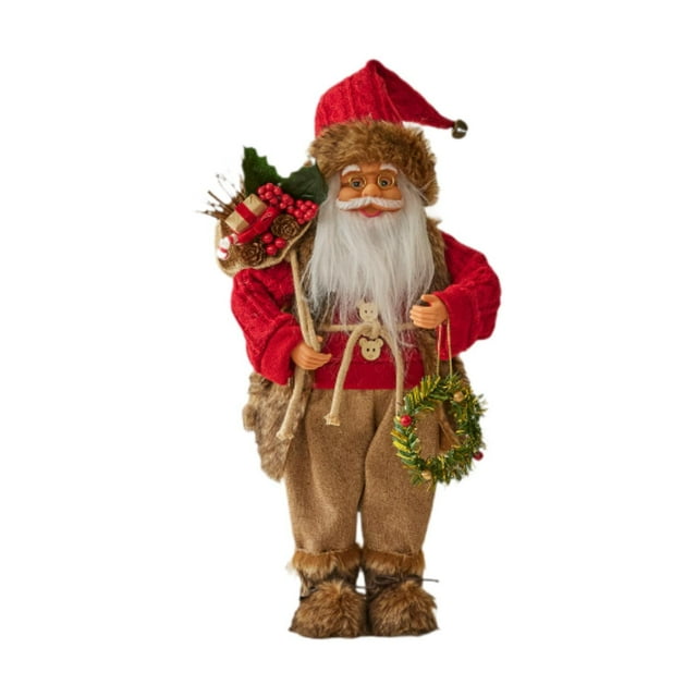 Muñeco de Papá Noel Hugo decoración navideña tradicional 20 x 5 x 45 cm
