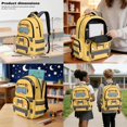 thumbnail image 3 of Xoenoiee School Bus Print School Backpacks for Boys Lightweight Bookbag Schoolbag Teens 3 Pieces Backpack Set with Lunch Bag and Pencil Case for Elementary Preschool School Student, 3 of 6