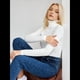 thumbnail image 4 of Suéteres Acanalados para Mujer, Lindos Suéteres de Punto de Cuello Alto, Ajustados y Cálidos un Tamaño, 4 of 10