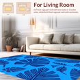 thumbnail image 2 of ODIKA 8'x10' Machine Washable Non-Slip Area Rug, Tropical Monstera Leaf Accent High Traffic Rug with Pad, Blue, 449482, 2 of 8