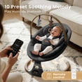 thumbnail image 4 of Babyomi Baby Swing with Auto Rocking, Adjustable Recline & Speed, Remote Control, Timer, Bluetooth Music, Toy Bar & Secure 5-Point Harness for Infants.,Black, 4 of 8