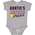 thumbnail image 3 of Inktastic Auntie's Little Pitcher Softball Girls Baby Bodysuit, 3 of 5