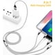 thumbnail image 3 of Cable de carga Puxnoin Multi 4 en 1 tipo C micro USB de 4 pies plateado, 3 of 5