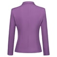 thumbnail image 4 of AZoiNM Women's 2 Piece Slim Fit Blazer Suit Set - Two Button Lapel Collar Business Casual Outfits with Elastic Waist Pants for Office Work Interview All Seasons, 4 of 7