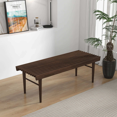 thumbnail image 3 of Solid Wood Bench for Entryway, Mid Century Modern Bench with Natural Walnut Stain Finish, 47.2 Inch Narrow Bench for Bedroom, Living Room, Hallway, Bathroom, Dark Brown, 3 of 14