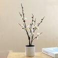 thumbnail image 4 of Rama grande, flor de ciruelo falsa, flores en maceta, planta de simulación artificial, decoración, flores falsas, 4 of 5