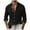 Black, variant on Mens Cotton Linen Henley Shirts Casual Long Sleeve Solid Color Button Down Pullover Lightweight Slim Shirts with Pocket