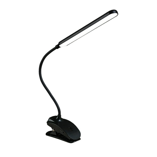 USB Desk Lamp with 360° Flexible Gooseneck Clip, 3 Color Temperature Modes (3000K/4500K/6500K), Eye Protection LED Lighting, USB Powered, 10-Level Brightness Adjustment