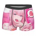 thumbnail image 1 of Custom Kawaii Zero Two Underwear Men Stretch Darling In The Franxx Anime Boxer Briefs Shorts Panties Soft Underpants For Homme, 1 of 7