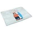 thumbnail image 2 of MKHERT Hello Summer Teddy Bear with Surfboard in Stripes Ocean Waves Doormat Rug Home Decor Floor Mat Bath Mat 30x18 inch, 2 of 3