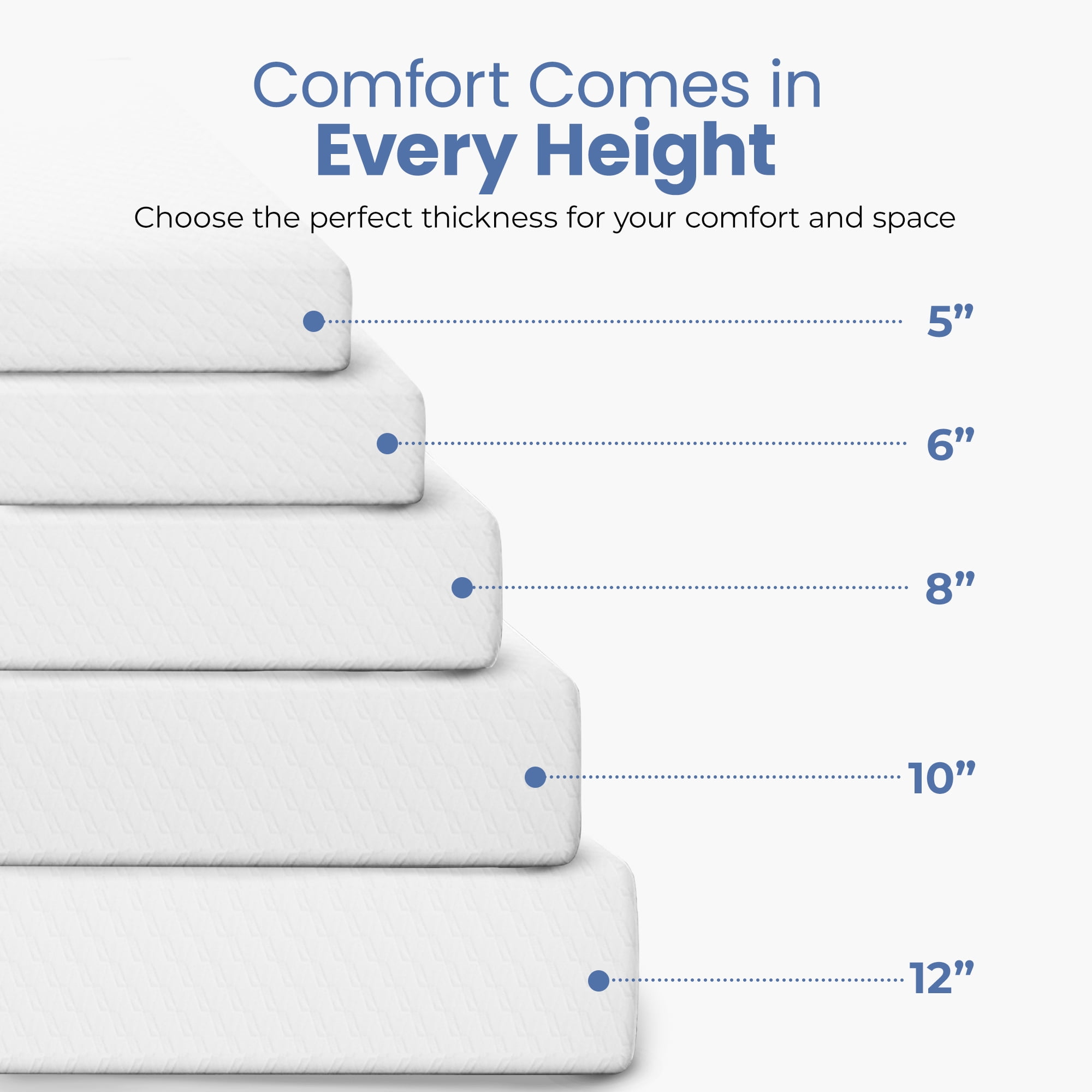 CELTOSS 8 Twin Memory Foam Mattress, Medium Firm, Pressure Relief, Mattress in a Box