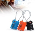 thumbnail image 4 of High Security Waterproof Portable Small Padlock Smart Combination Lock TSA Customs Lock Customs Code Lock Padlock with Steel Cable SILVER G -ALLOY, 4 of 8