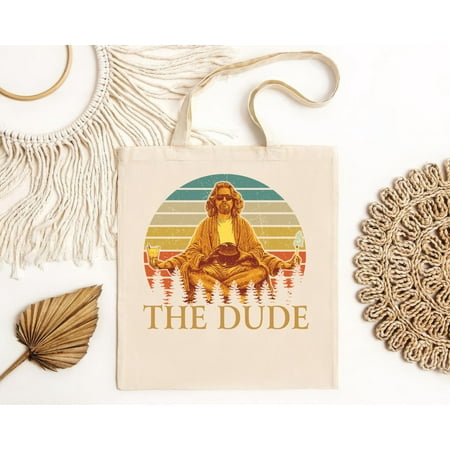 vintage Dude The Abides Men s Lebowski Vintage The Tote Bag Big Novelty Black Cotton-TH4569