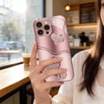 thumbnail image 5 of Curve Double Heart Hard Case for iPhone, Stylish Simple Curved Double Heart Pink Tempered Glass Full-coverage Drop-proof Phone Case for iPhone 17/16/15/14/13/12 ProMax (Pink, for iPhone 17ProMax), 5 of 7