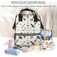 thumbnail image 5 of Xecao Carpenter tools Print Large Capacity Nappy Bag Is a Multi-Functional Waterproof Travel Backpack, Perfect as a Nursing Bag or Mummy Backpack for Women, 5 of 6