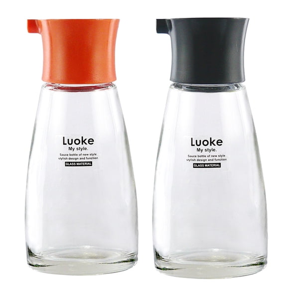 OUNONA Glass Oil Dispenser Bottle for Olive Oil, Vinegar, Sauce - Seasoning Cruet Jar, Condiment Storage Container