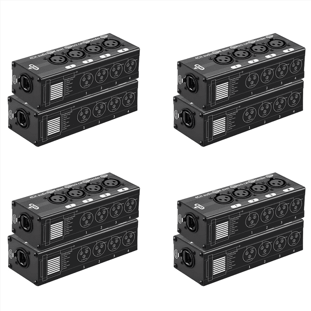 4 Paires 4 Canaux XLR/ Audio RJ45 Cat5/Cat6 Extendeur Ethernet XLR Émetteur-Récepteur pour Scène en Direct