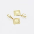thumbnail image 3 of Modernos Aretes Largos Rombo Diseño Grecas Oro 14k Laminado dorado Unitalla, 3 of 6