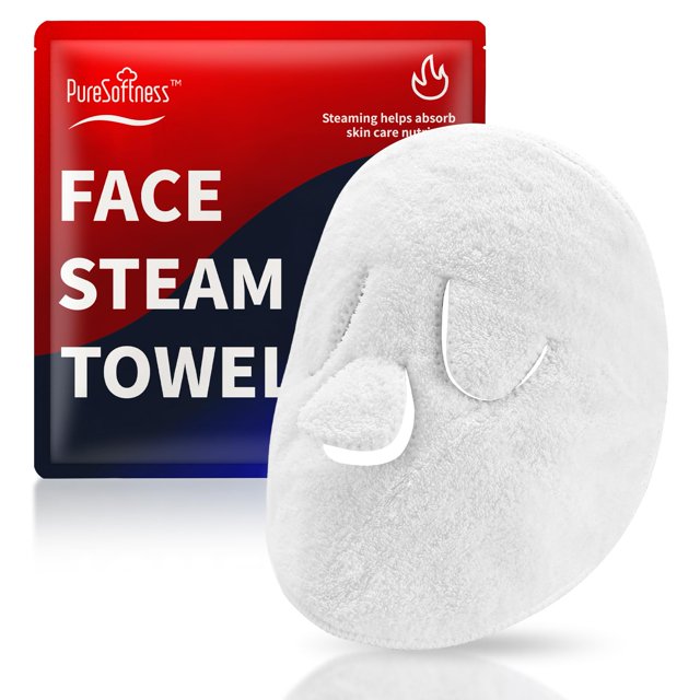 Toalla Facial Vaporizadora PureSoftness Reutilizable con Banda para la Cabeza