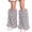 Gray, variant on Fuzzy Faux Furs Leg Warmers for Women Warm Fashion Mid-calf Furry Boot Covers