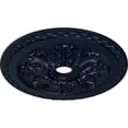 thumbnail image 3 of Ekena Millwork 23 5/8"OD x 3"ID x 2"P Bordeaux Deluxe Ceiling Medallion (Fits Canopies up to 4"), Hand-Painted Midnight Dream, 3 of 6