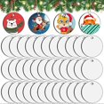 thumbnail image 1 of 35 Pieces Sublimation Ornament Blanks, Round Blank Sublimation Ornaments Sublimation for Christmas T, 1 of 5