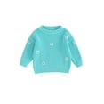 thumbnail image 1 of xiaxaixu Pull pour Filles, Manches Longues Col Rond Fleur Pull d'Hiver Chaud Vêtements pour Usage Quotidien, 1 of 9