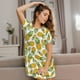 thumbnail image 3 of Fotbe Pineapple Bata de Dormir para Mujer con Estampado, Camisón de Algodón de Manga Corta, Ropa de Dormir Casual, 3 of 6