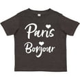 thumbnail image 3 of Inktastic Paris Bonjour with Hearts in White Text Boys or Girls Toddler T-Shirt, 3 of 5