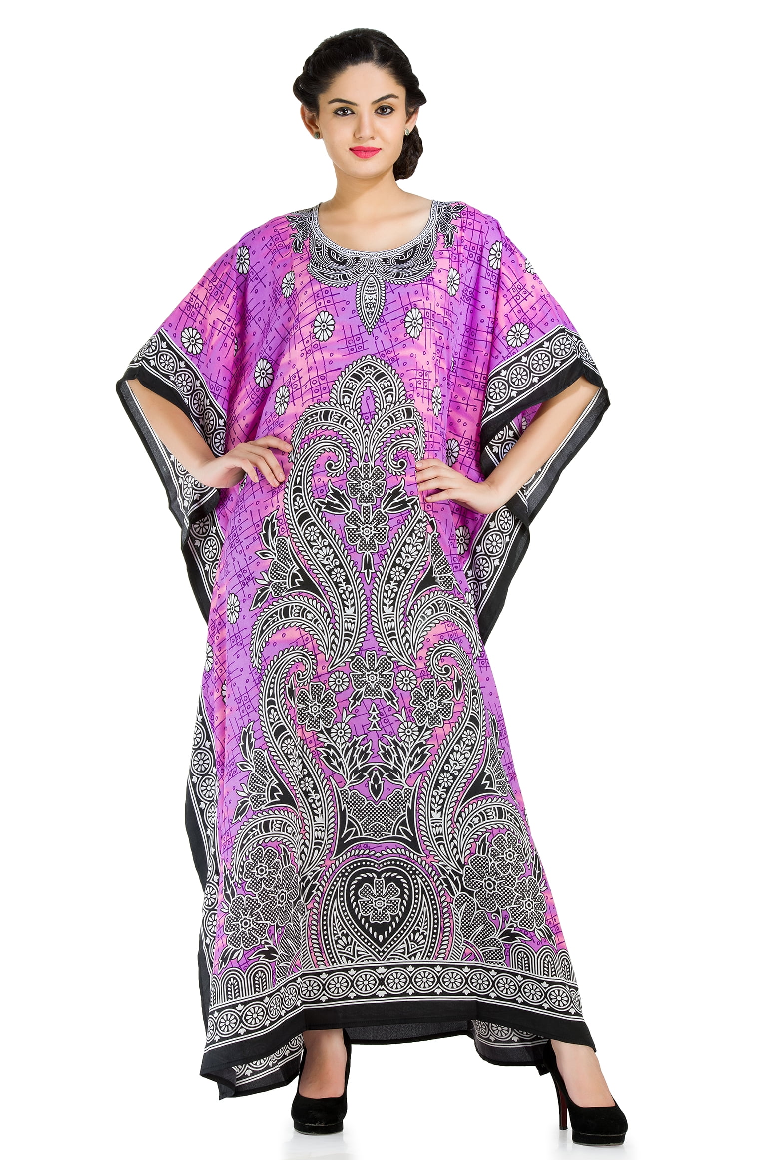 kaftan dresses purple summer ladies wear plus length caftans walmart paisley