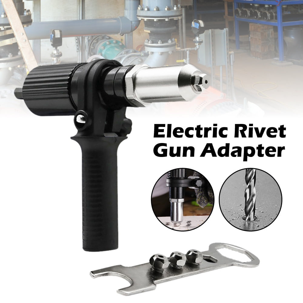 Electric Rivet Nut Gun Adapter Cordless Riveting Attachment Drill Converter Tool 